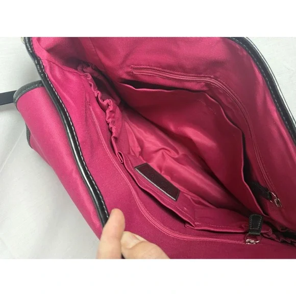 Coach‎ Ashley Signature Coated Canvas Flap Closure Messenger Diaper Shoulder Bag - Picture 10 of 16